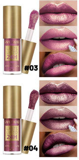 6 Colors Chameleon Lip Gloss Long Lasting Waterproof Non Stick Cup Sweat Proof Pearl Shine Lipstick For Women  makeup Cosmetics