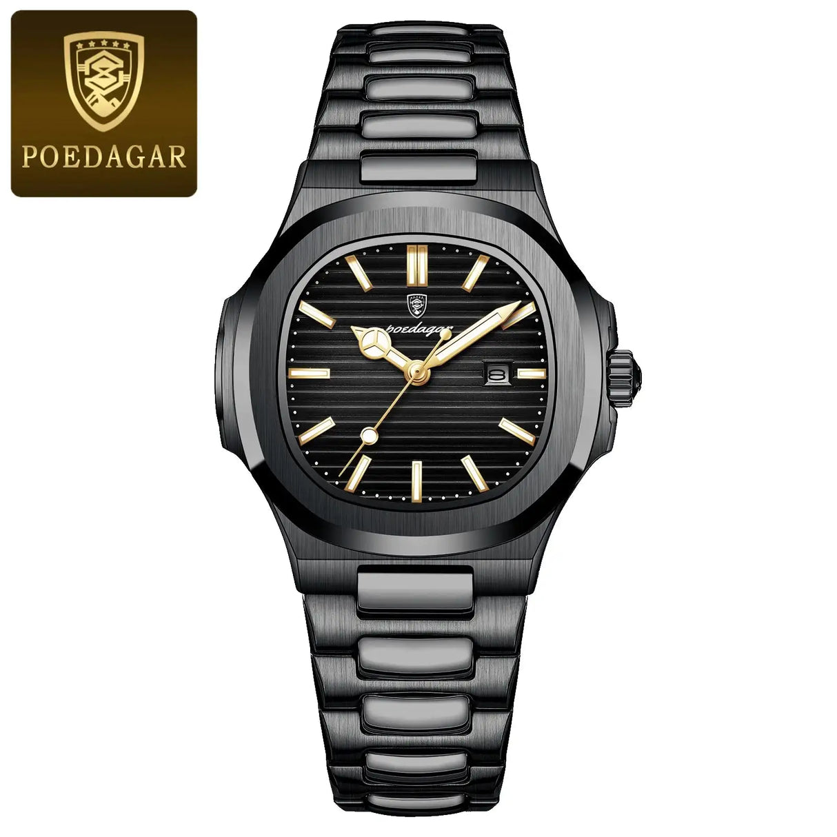 POEDAGAR Luxury Square Watch for Woman Waterproof Luminous Date Ladies Watch Stainless Steel Quartz Women's Watches Female Reloj - Lootquake
