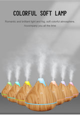 350ML USB aroma oil diffuser wood electric humidifier ultrasonic air humidifier mini aromatherapy LED light mist maker for home