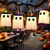 LED Witch Hat Halloween Decor - Glowing Hanging Ornament, Spooky Party Decoration for Haunted House & Witchcraft Theme