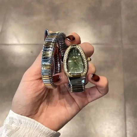 Europe and the United States wind creative shaped lady's watch diamond-encrusted waterproof retro spring watch niche temperament - Lootquake