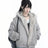 Winter New Plush Jacket American Retro Mao Collar Hooded Jackets Women Street Hip hop Gothic Harajuku Casual Cotton-Padded Coat - Lootquake