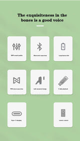 Altavoz Bluetooth inalámbrico de pared con sonido envolvente 3D, radio FM multifuncional, subwoofer portátil para exteriores, batería de larga duración