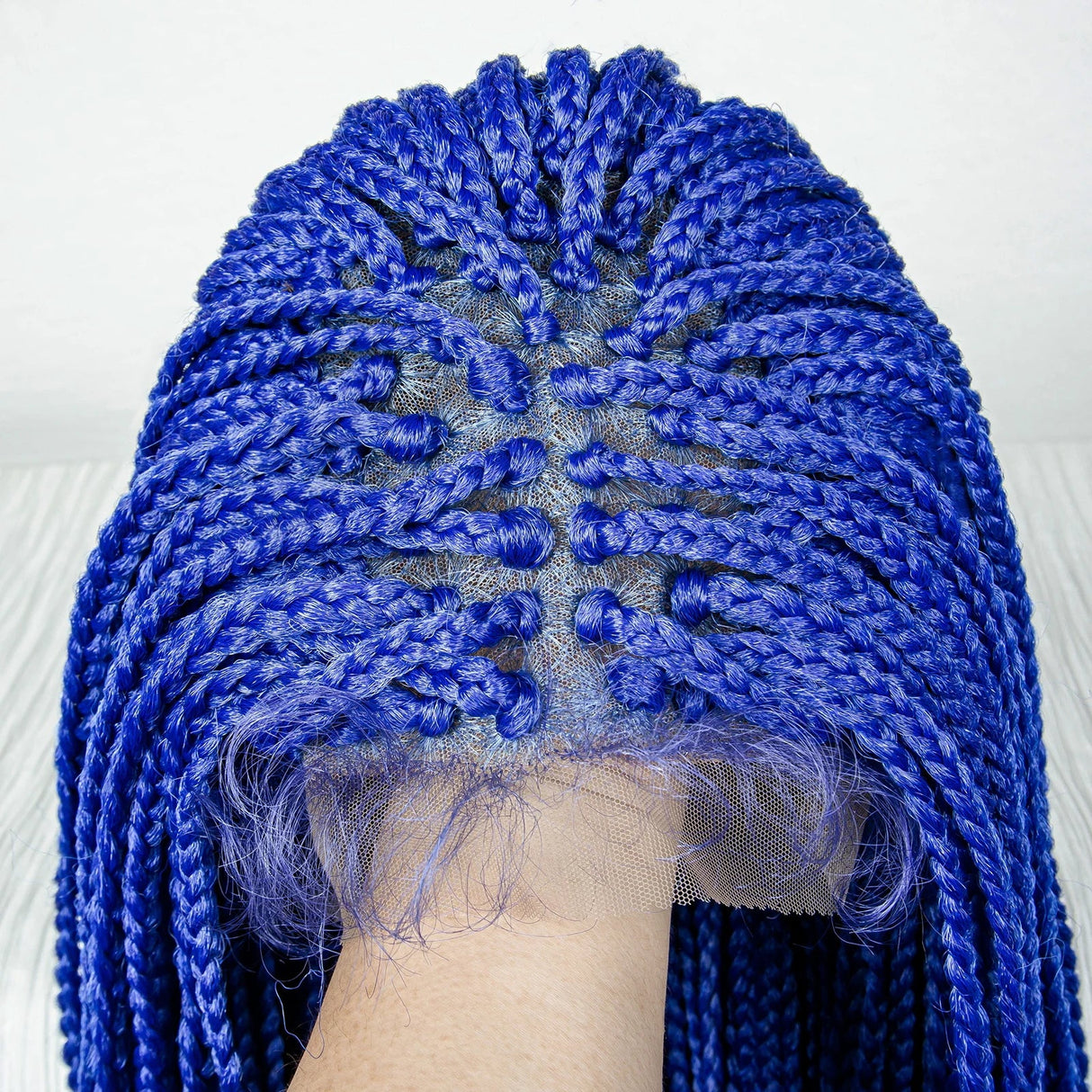 36" Water Wave Braided Wig | Lace Front | Baby Hair | Long Braids