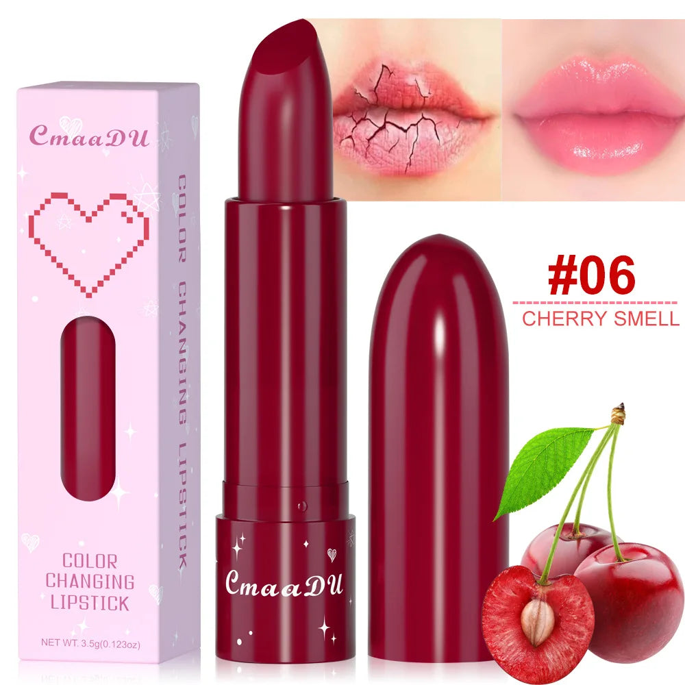 Fruit Color Changing lipstick Fruit Taste Moisturizing Lip Skin Without Drying out Temperature Changing lipstick