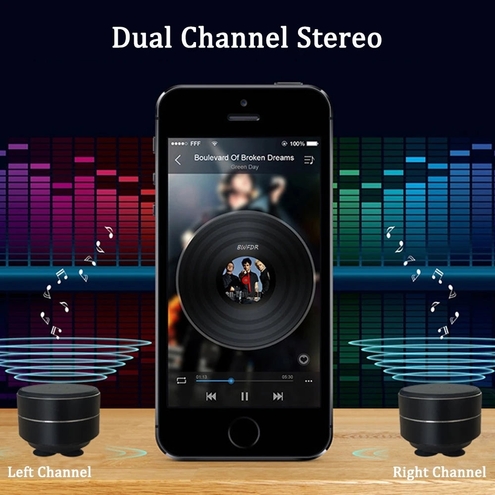 Enceinte Bluetooth sans fil, double TWS, vibration, son stéréo, mini enceinte à conduction osseuse, avec radio FM, livraison directe