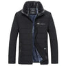 Men's Warm Jacket Winter Coats Fur Collar Windbreaker Cotton Padded Anorak Thick Black Coat Male Casual Fleece Jacket Men - Lootquake