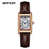 SANDA 1116 New Fashion 2024 Elegant Design Rectangle Dial Water Resistant Quartz Movement Business Women Analog Wrist Watch - Lootquake