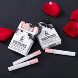 Juego de 4 labiales de cigarrillos, brillo labial mate de larga duración, resistente al agua, tubo de lápiz labial color piel, maquillaje cosmético.