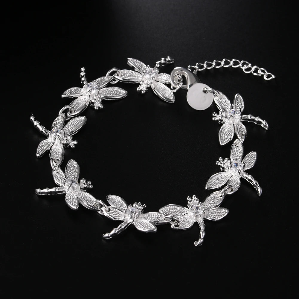 Pulsera de plata de ley 925 con dije de moda para hombre y mujer, cadena de cuerda trenzada, joyería fina, regalo de boda, fiesta y Navidad.