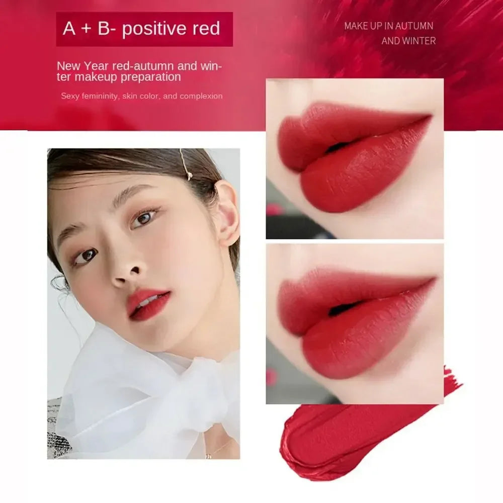 Matte 5Color Matte Lipstick Long-lasting Moisturize 5 in 1 Lip Gloss Not Fading Non Stick Cup Velvet Mist Lipstick Cosmetics Hot