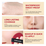 Base de maquillaje en cojín con protector solar Lakerain, resistente al agua, de larga duración, iluminadora, en crema, para mujer, maquillaje facial, cosmética coreana.