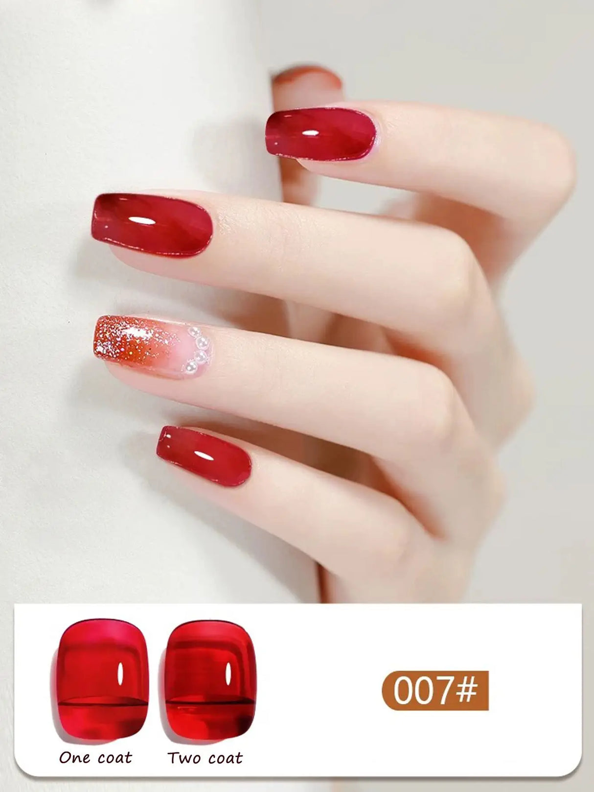 1-12PCS 12ML Ice Clear Amber Gel Nail Polish 2025 Autumn and Winter Popular White Transparent Caramel Color Nail Gel Nail Art