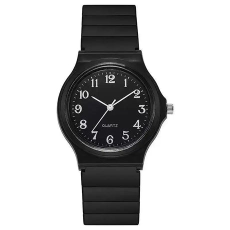 YIKAZE Exam Watch Silicone Strap Simple Women Watch Student Ladies Quartz Wristwatch Waterproof Round Small Dial for Women - Lootquake