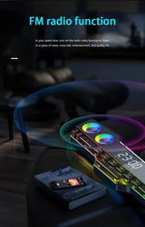 Barre de son sans fil Bluetooth pour jeux vidéo, USB, stéréo 3D, caisson de basses, FM, horloge, barre de son intérieure, haut-parleur pour ordinateur, offre spéciale