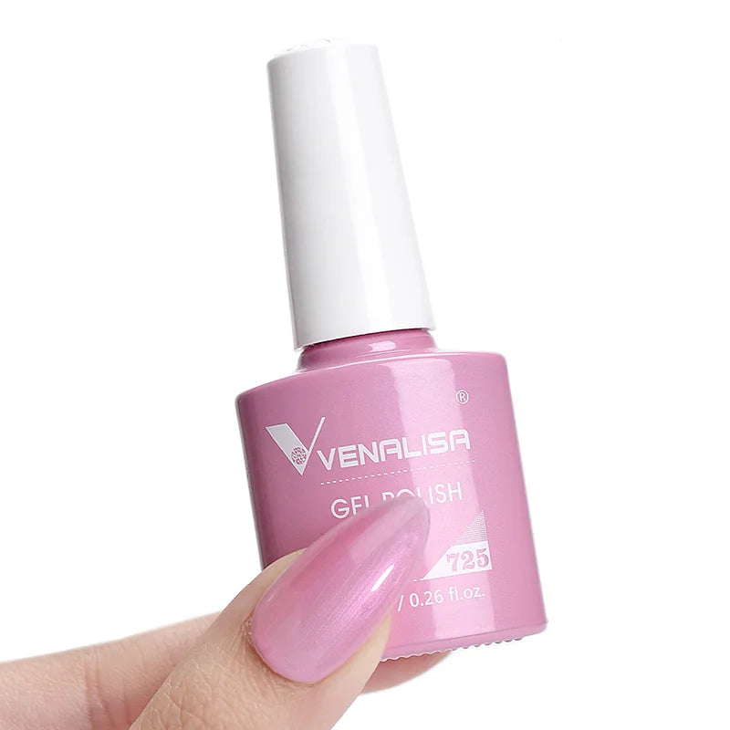 Venalisa Nail Gel Polish 7.5ml #758 Funny Bunny Milky White VIP3 Collection Long Wear Diamond Top Coat Soak Off UV LED Gel Nail