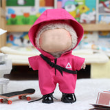 Halloween Vinyl Doll Costume with Adjustable Hat - Spooky Party Dress-Up Clothes for Fashion Dolls & Collectible Accessories