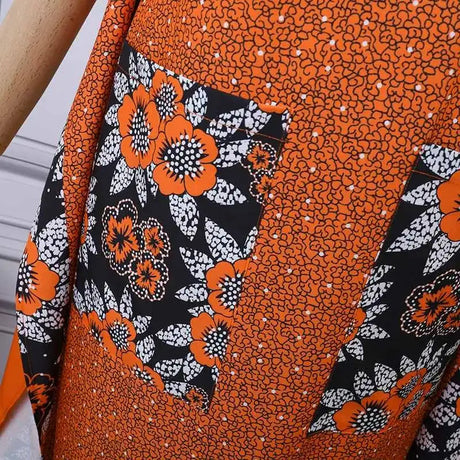 Plus Size 5XL VONDA 2024 Bohemian Printed Long Dress Summer Women V-Neck Short Sleeve Maxi Sundress Casual Pockets Loose Robe - Lootquake