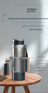 1L Thermal Water Bottle Keep Cold and Hot Thermos for Water Tea Coffee Vacuum Flasks Stainless Steel Thermos Bottle
