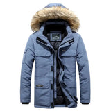 New Men Parkas Coat Windbreaker Big Pockets Wholesale Winter Parkas Men Thicken Coat Fur Hooded Jacket Overcoat Keep Warm Male - Lootquake