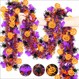 3PCS Halloween Party Streamers - Thickened Bat/Spider/Pumpkin Decor, Haunted House Hanging Garlands, Festive Ghost Festival Deco