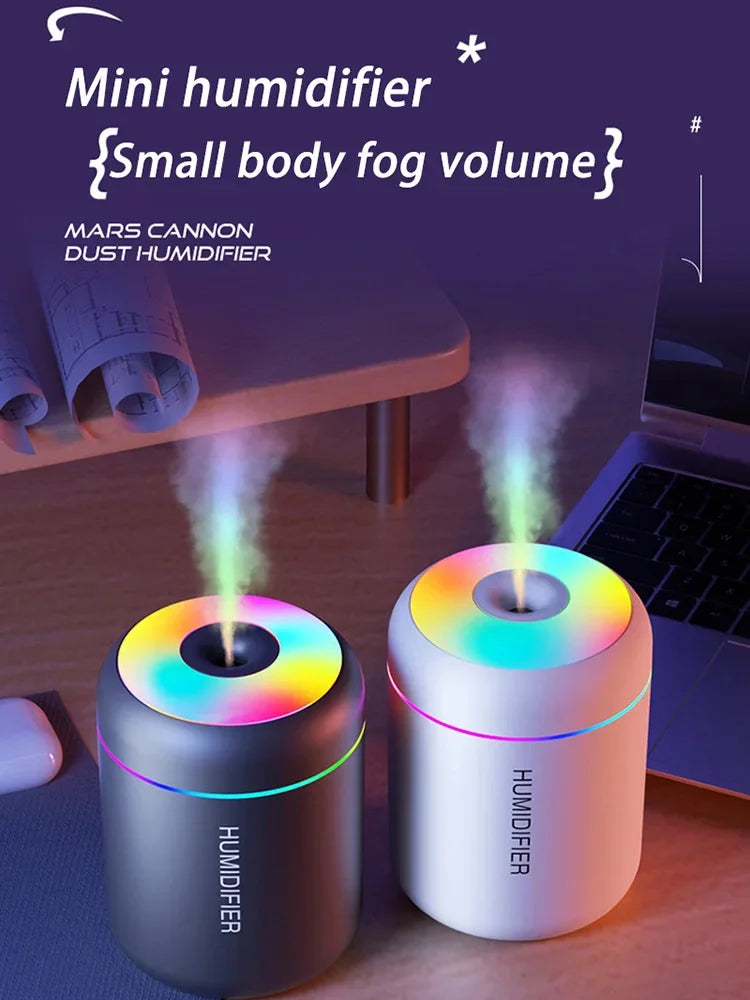 Mini Car Air Humidifier USB Electric Aroma Diffuser Essential Oil Purifier Aromatherapy Mist Maker Lights in Car Home