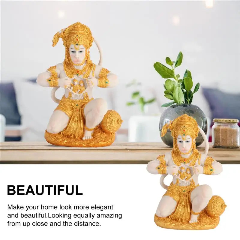 1 pc Hanuman Buddha Figurine Southeast Asian Style Home Sculpture Lord Hanuman Statue Buddha Figurine Ornament