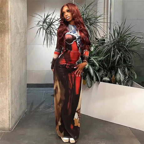 Spring Autumn Women Long Sleeve Party Club Streetwear Bodycon Fall Long Dress Wholesale Items For Business - Lootquake