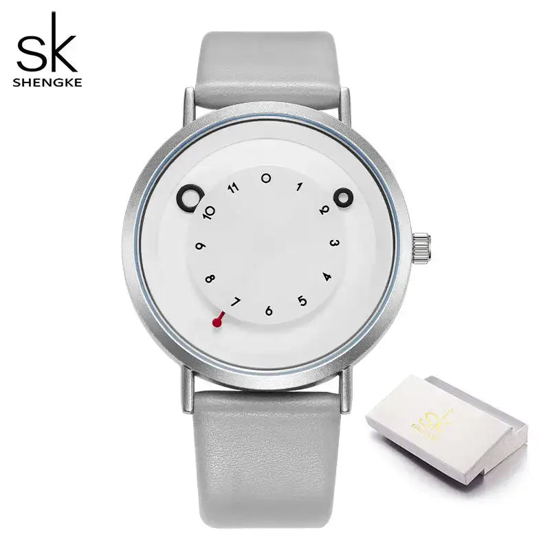 Shengke Women Creative Wristwatch Ladies Watches Yellow Leather Band Best Gifts Wristwatches Clock Montres Femme Reloj Mujer - Lootquake