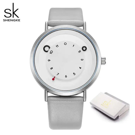 Shengke Women Creative Wristwatch Ladies Watches Yellow Leather Band Best Gifts Wristwatches Clock Montres Femme Reloj Mujer - Lootquake