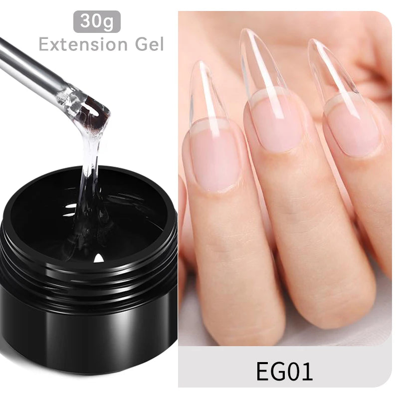 BORN PRETTY 60/30 ml Gel de extensión de uñas de gelatina dura Esmalte de uñas de gel Uñas francesas Nude Rosa Blanco Transparente Suministros de uñas Gel para extensión