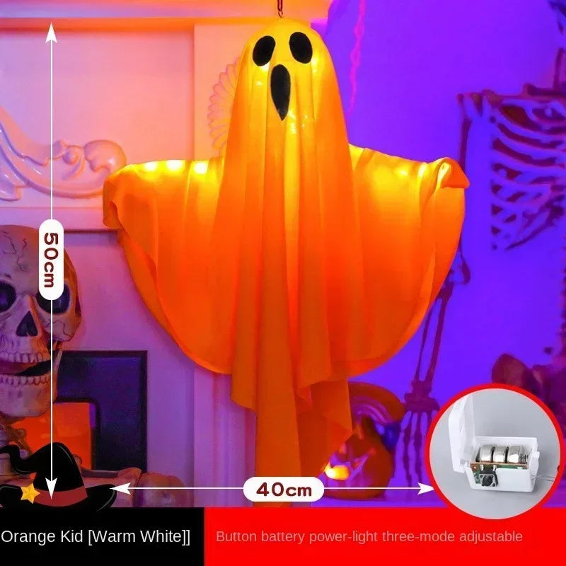 New Halloween Horror Atmosphere Creative Hanging Decorations Haunted House Scene Decoration LED Lights Ghost Party Garden