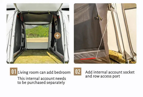 MOBI GARDEN Camping LS4 Tunnel Tent Living Shell Tent Large Blow Tent Invite Space Two Bedrooms - Lootquake