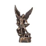 Estatua religiosa del Arcángel Miguel, 5.12 pulgadas, escultura de batalla de Miguel, coleccionable religioso para decoración del hogar