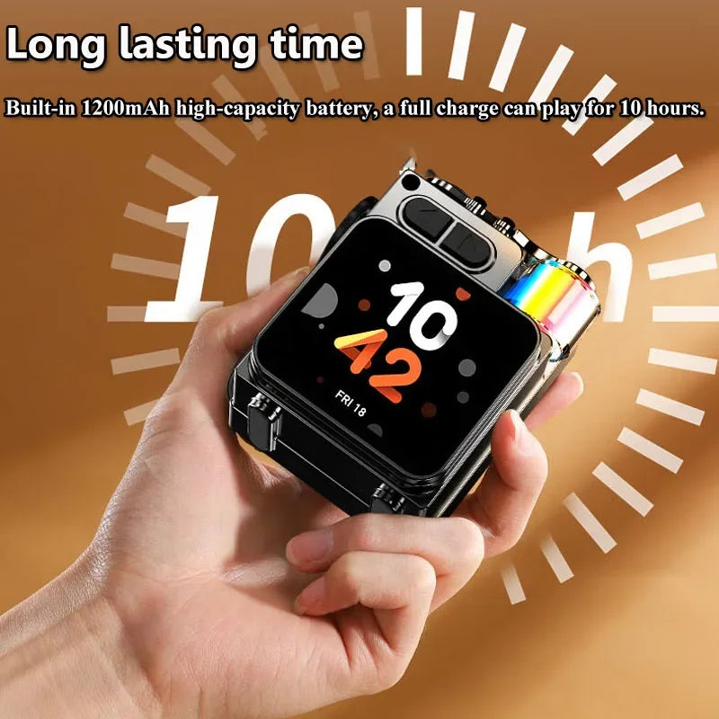 Mini haut-parleur Bluetooth intelligent à écran tactile, lecteur audio portable, appel mains libres sans fil, boîte à musique MP3, prise en charge de la lecture TF, contrôle par application