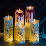 Bougie électronique amusante pour Halloween, décoration d'intérieur, lampe LED, arrangement créatif, veilleuse
