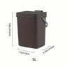 Contenedor de residuos de comida para cocina, pequeño contenedor de compostaje de encimera con tapa, contenedor de restos de comida sin olor, cubo de basura de pared