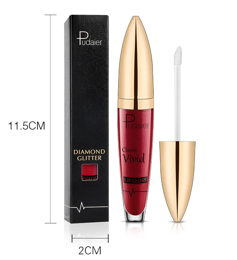 Diamond Shimmer Pearlescent Lip Gloss Waterproof Long Lasting Non-stick Cup Matte Glitter Liquid Lipstick Lip Glaze Lips Make Up