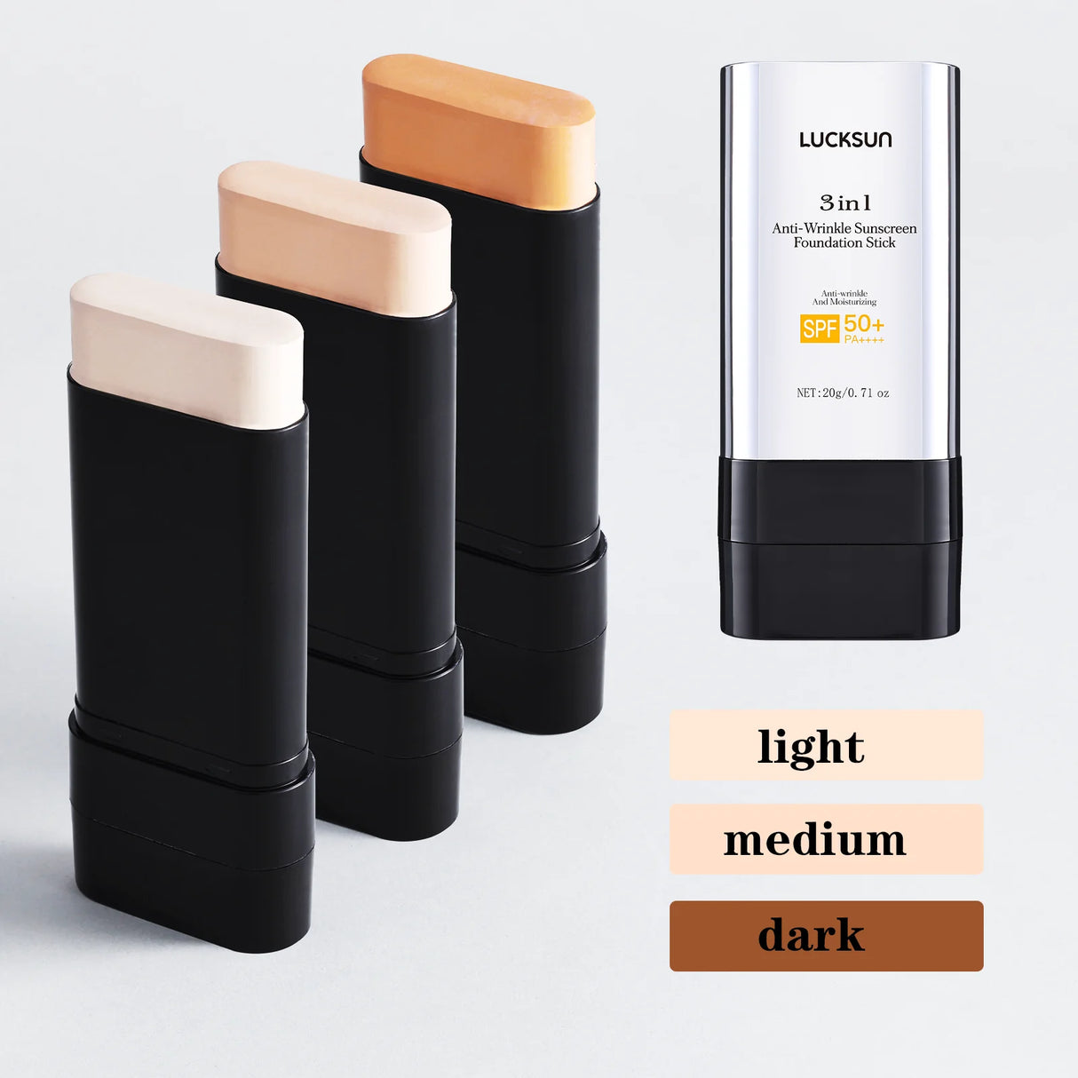 Base de maquillaje en barra de 3 colores, resistente al agua, duradera, control de grasa, alta cobertura, maquillaje para acné, suave, hidratante, corrector.