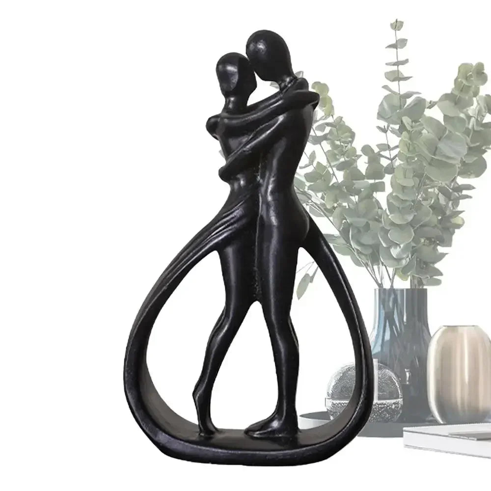 Escultura contemporánea "Abrazo": elegante pieza de arte abstracto para una elegante sala de estar y decoración del hogar.