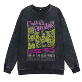 Anime Nana Osaki Round Neck Washed Pullover Casual 100% Cotton Men Women Hip Hop Harajuku Streetwear Vintage Sweatshirt - Lootquake