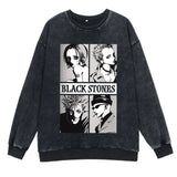 Anime Nana Osaki Round Neck Washed Pullover Casual 100% Cotton Men Women Hip Hop Harajuku Streetwear Vintage Sweatshirt - Lootquake