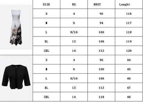2024 European and American Autumn New Women's Long Dress Two Piece Flower and Grass Print Round Neck Dress Coat Women - Lootquake