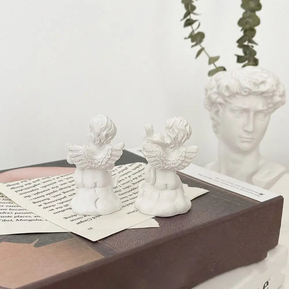 Crafts Peaceful Prayer Home Decoration Photo Props Garden Ornaments Character Sculpture Cupid Angel Statue Desktop Figurine