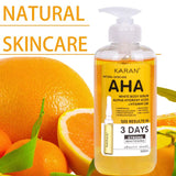 Suero facial con vitamina C y vitamina E de 500 ml, esencia corporal iluminadora, reparadora y antiedad con ácidos frutales VC, esencia de alfahidroxiácidos (AHA)