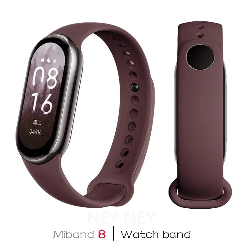 Correas deportivas para Xiaomi Mi Band 8-9 NFC, repuesto de pulsera de silicona Mi Band 9/8, resistente al agua, accesorios para Mi Band 9
