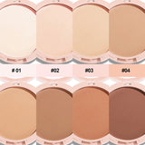 8 Color Matte Face Pressed Powder 24 Hours Oil Control Natural Setting Powder Foundation Full Coverage Waterproof Lasting Makeup