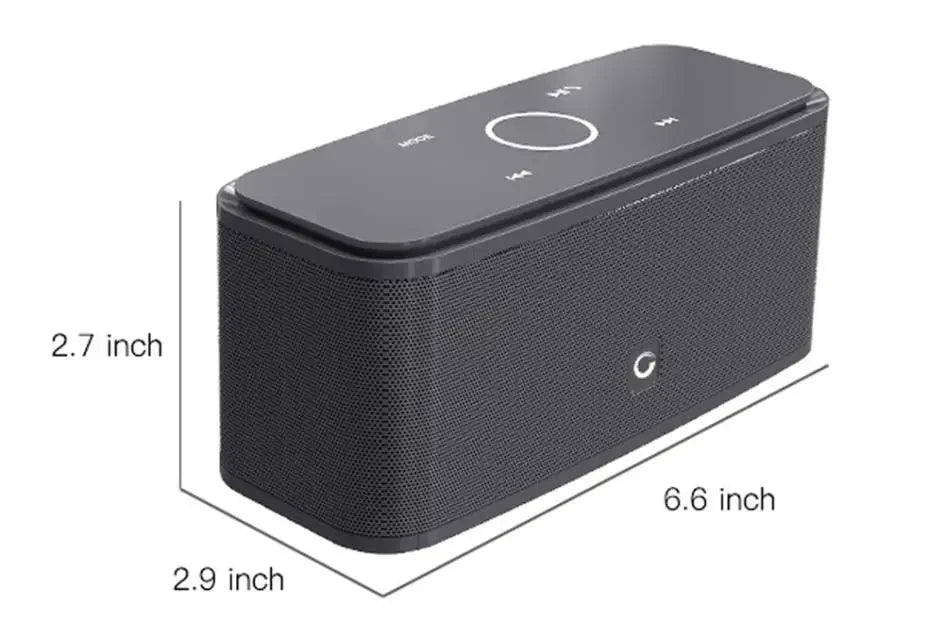 Altavoz Bluetooth DOSS SoundBox, control táctil, sonido HD de 12 W, resistencia al agua IPX5, micrófono integrado, manos libres.
