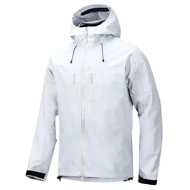 Jacket Men's Sports Casual Soft-shell Zipper Pocket Water Repellent Windbreaker New Autumn Functional Camping Hooded Raincoat - Lootquake