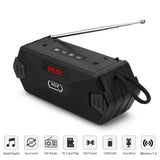 Enceinte Bluetooth portable, boîte à musique sans fil avec radio FM, caisson de basses extérieur, prise en charge de la carte TF, lecture USB, récepteur FM